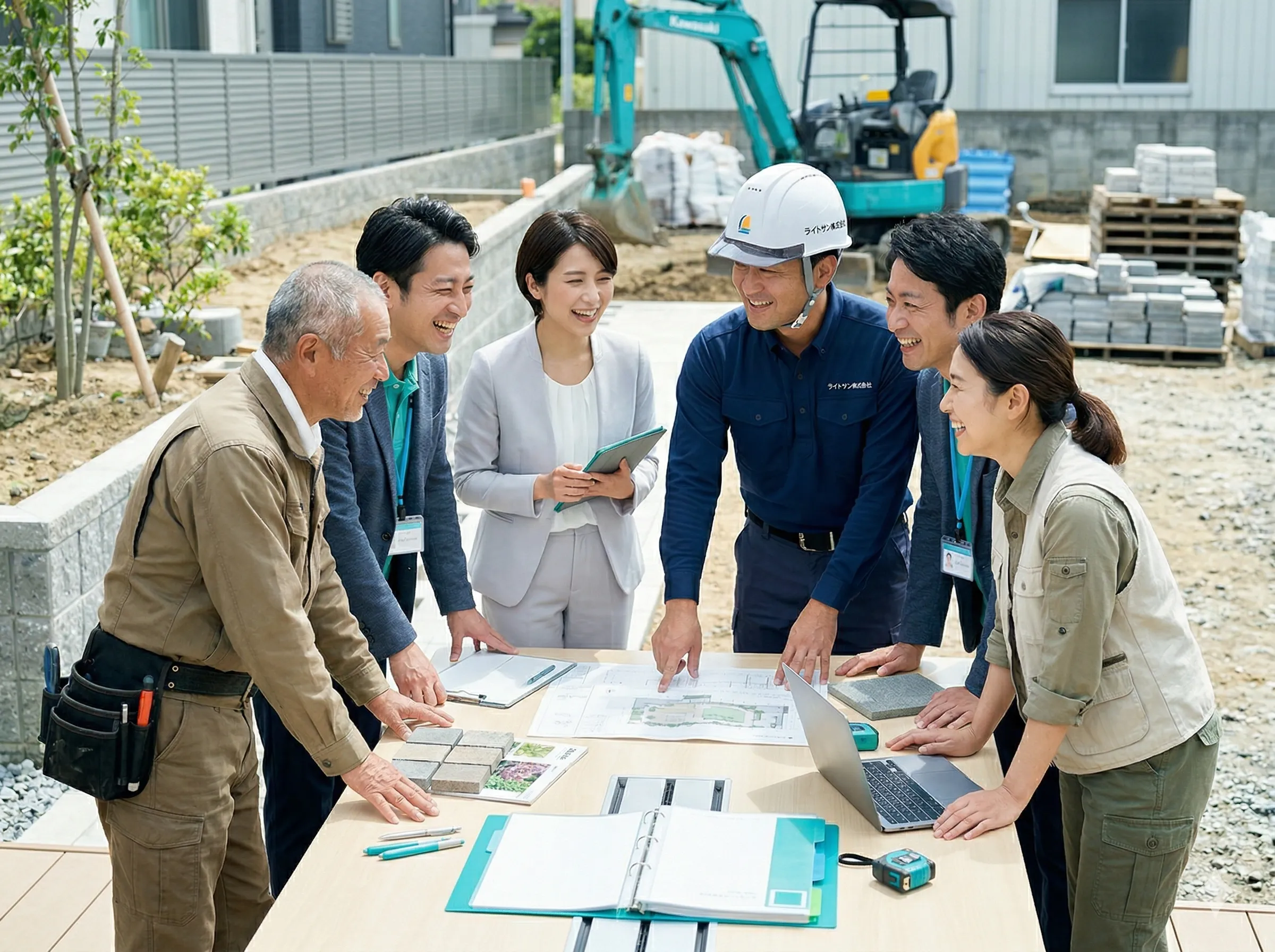 メーカーや専門家と連携しながら法人・施設向け外構工事を進めるライトサン株式会社のイメージ